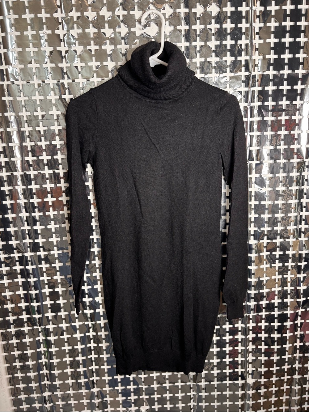 Ralph Lauren Black Long-Sleeve Turtleneck Dress